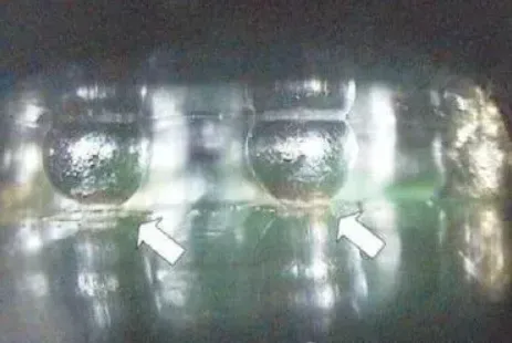 Cold BGA joint with incomplete wetting