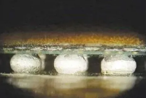 Oxidized BGA solder balls after multiple reflows