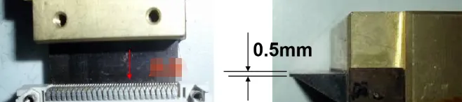 Connector design improvement: deeper thermal staking and wider staking head for greater resin coverage and strength