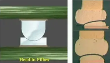 Head-in-pillow defect example