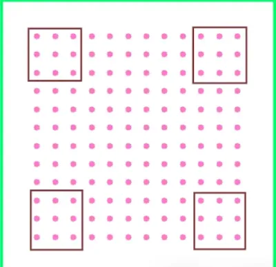 Corner-reinforcement rule for BGA pads: enlarge nine pads at each corner by +2 mil