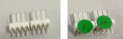 Samples for EDX analysis: wave-soldered versus OK parts