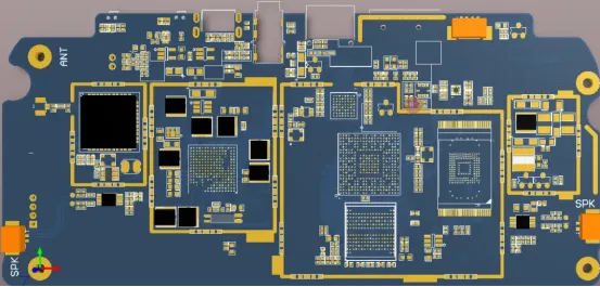 Typical PCB drawing of a shield can and clip footprint
