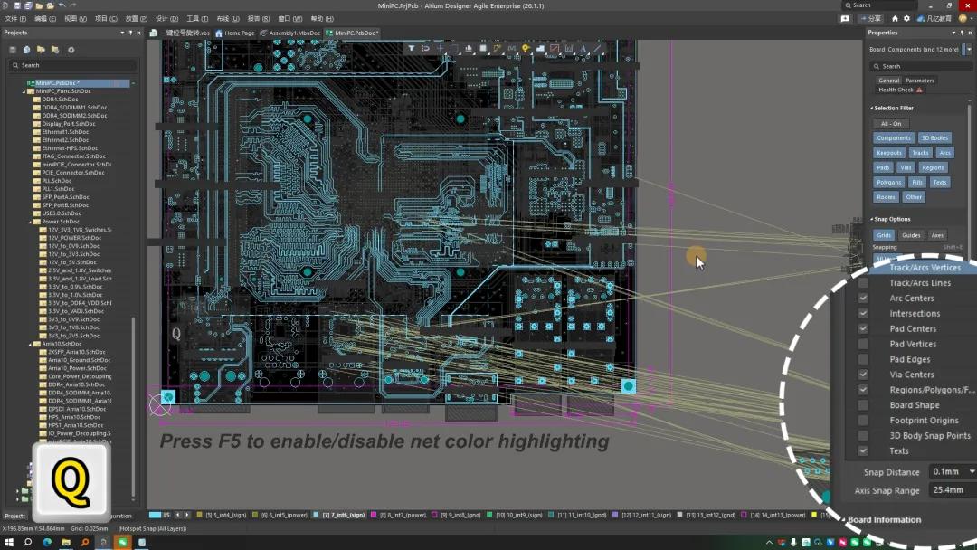 Altium Designer Q shortcut switching mm and mil
