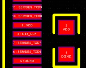 Minimum power-capacitor-ground loop for decoupling