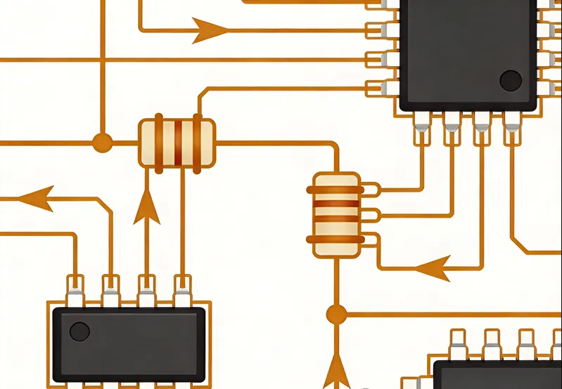 Decoupling capacitor placed close to an MCU power pin to reduce loop area