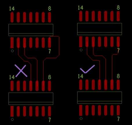Small signal-return loop versus a large radiating loop
