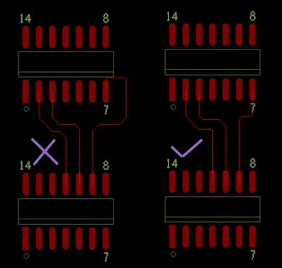 Small signal-return loop versus a large radiating loop