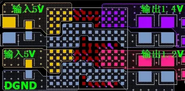 Compact in-line DC-DC component placement