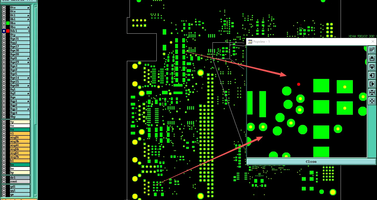 It is required to fill the vias with resin and capped, however, in the actual gerber file, there are some vias designed with solder mask openings.