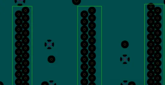 Dense via array fracturing a PCB reference plane