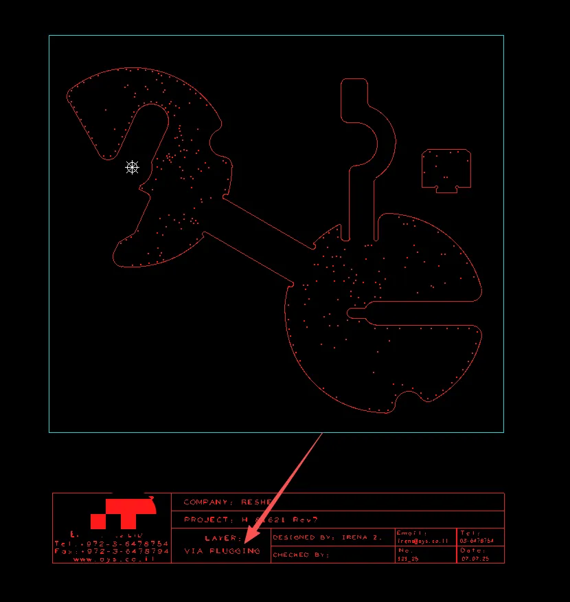 Gerber also contains a VIA Plug layer