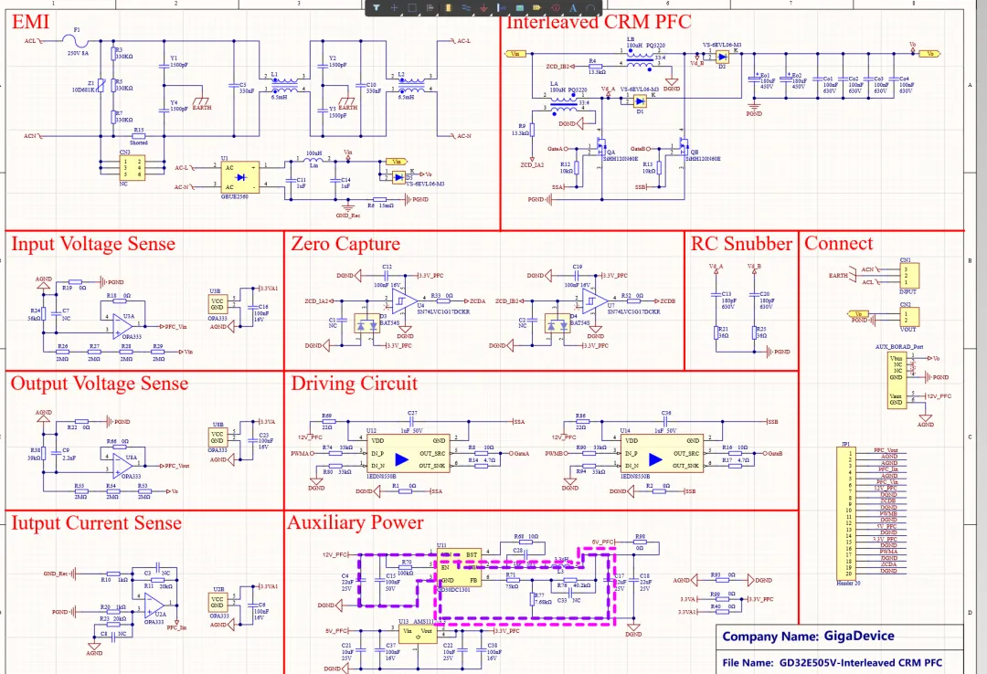 460 W PFC plus LLC power-stage layout