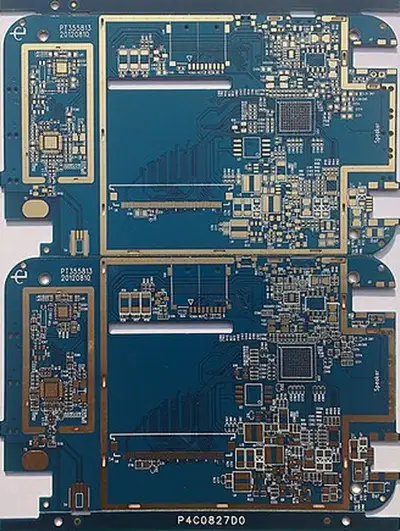 Full PCB view used to review teardrop rules with stackup, fanout, and density