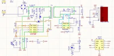 20 W PD adapter power stage and secondary layout