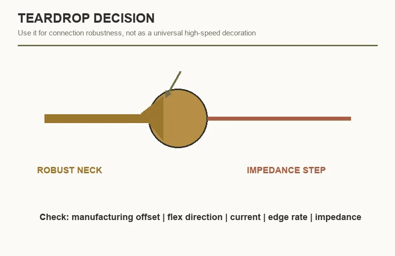 Decision diagram balancing mechanical reinforcement against an impedance step