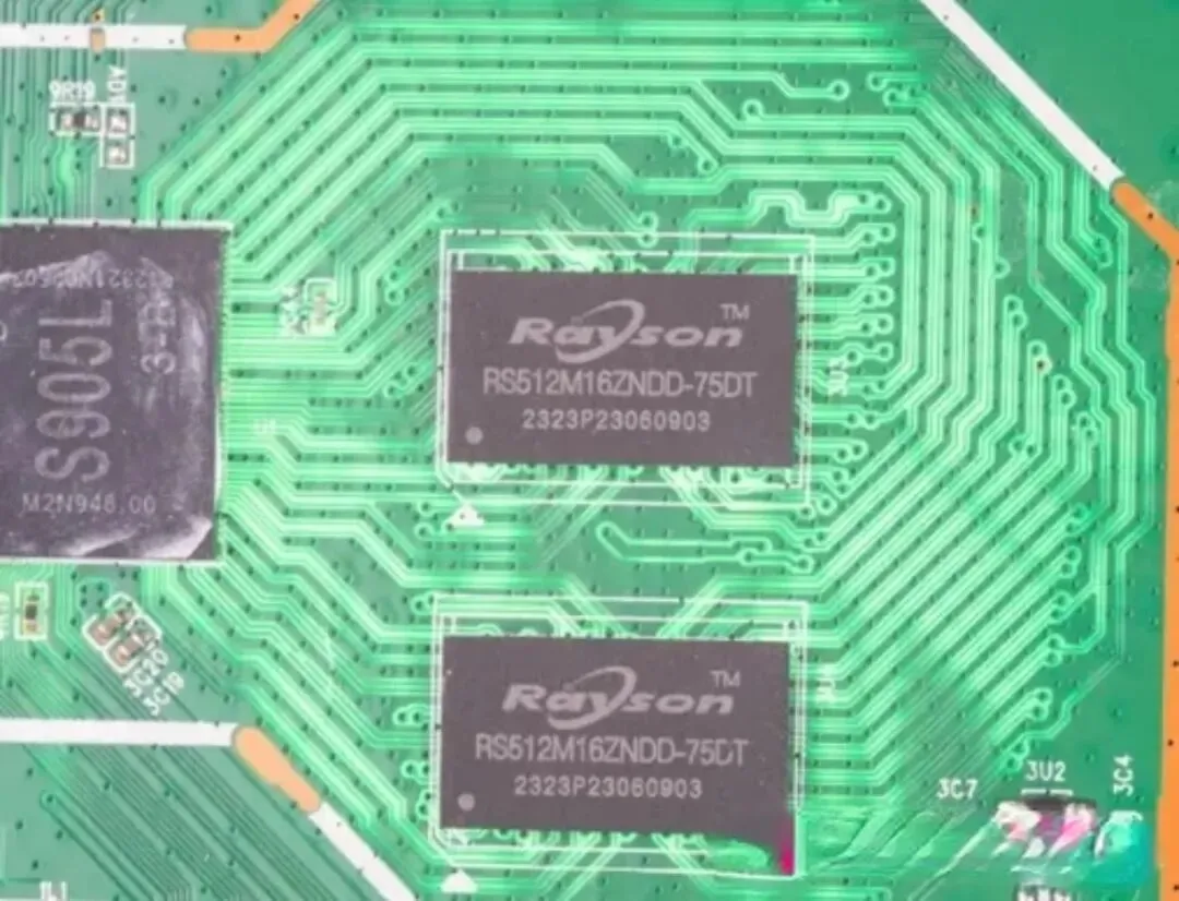 2-layer telecom set-top box PCB with ground-guarded traces