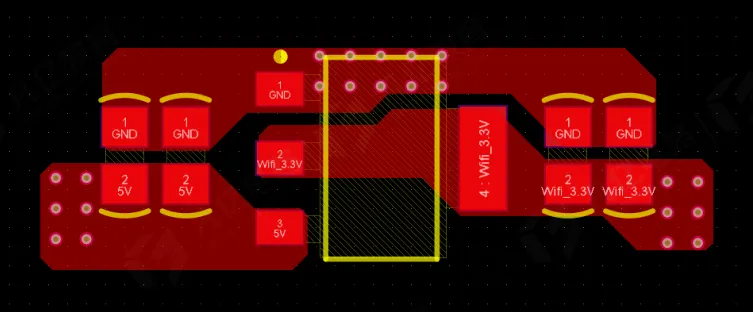LDO power and ground via placement