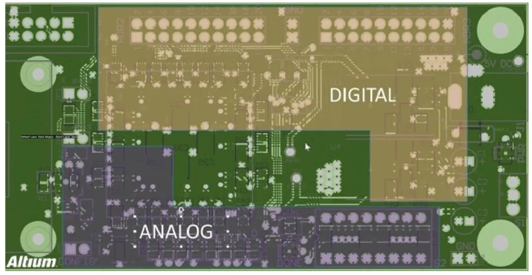 Digital and analog component isolation example