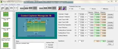 SI9000 calculation for 50 ohm single-ended coplanar impedance