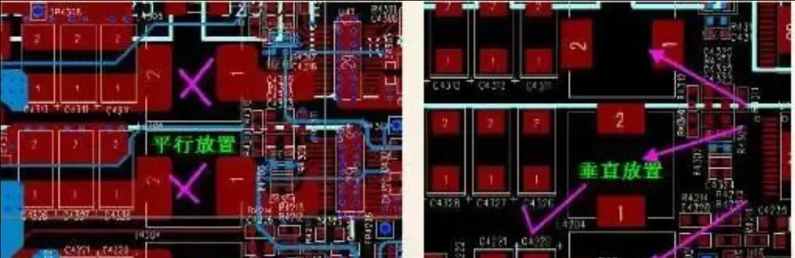Thermal vias under a power IC pad and keep-out under the inductor