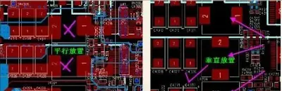 Thermal vias under a power IC pad and keep-out under the inductor