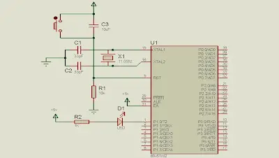 8051 Microcontroller LED Blink Programming