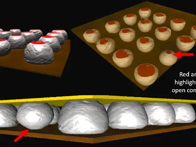 3D CT images of BGA solder joints