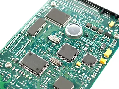 Components on an ECU PCB