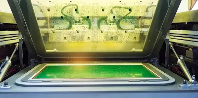 Equipment applying solder mask layer on a PCB panel