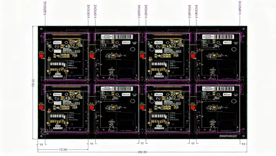 visual representation of the PCB panel