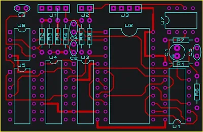 Optimized PCB layout with uniform component placement