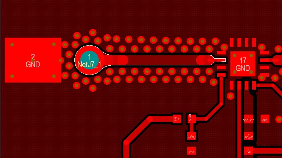 RF PCB Via Placement Layout