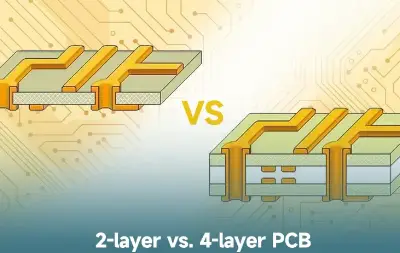 Comparison of two-layer and four-layer PCB structures