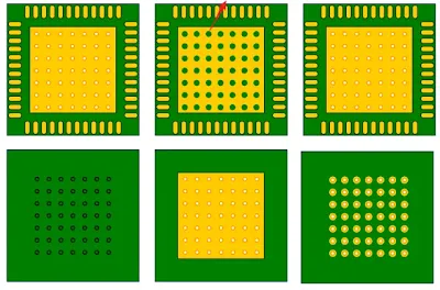 filled Via-in-Pad Plated Over (VIPPO) vias