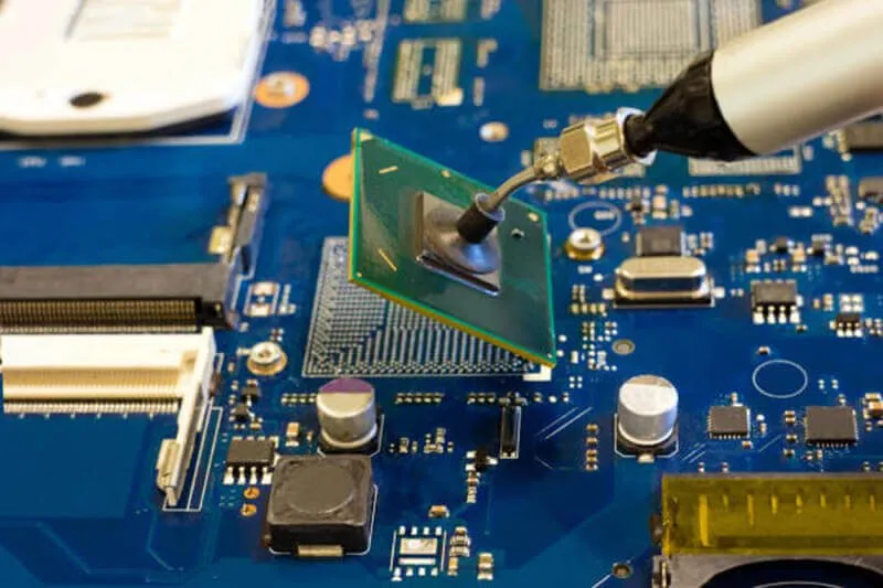 BGA rework stencil in progress