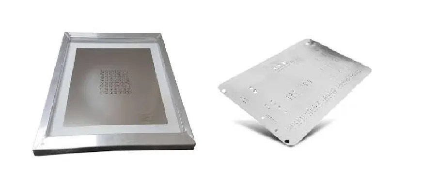 Framed vs frameless rework stencil comparison