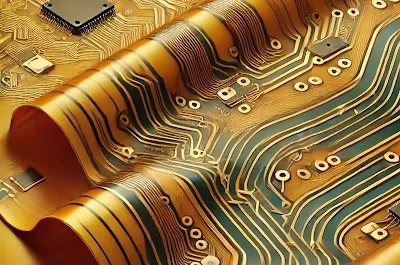 Polyimide flexible PCB material used in a flexible circuit