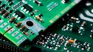 Photo of a compact rigid-flex PCB assembly in an avionics LRU, highlighting folded flex interconnects