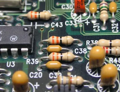 Through-hole components on PCB