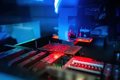 Optical system scanning telecom PCB for solder defects post-reflow
