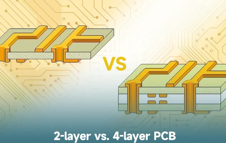 Comparison of two-layer and four-layer PCB stackup configurations