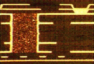 Microsection view showing plated blind via