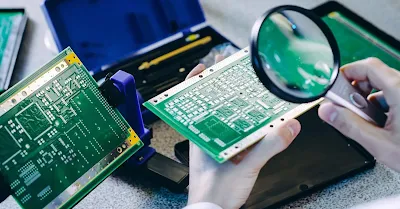 Inspecting solder joints on an IoT PCB under a microscope