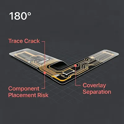 folding FPC at 180 degrees