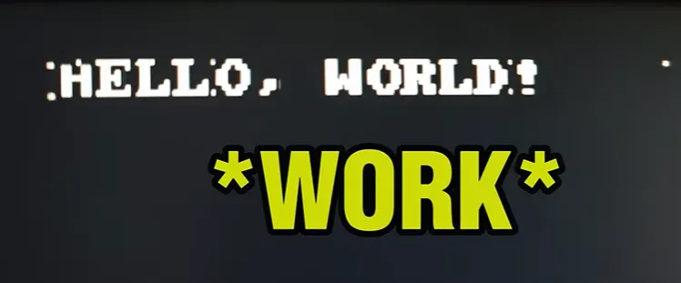 "Hello World" on the interface
