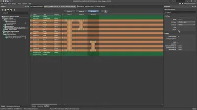 Screenshot of blind via configuration in PCB design software
