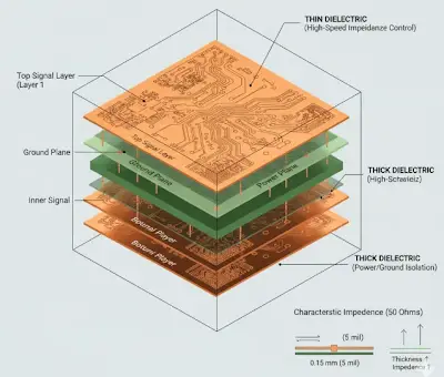 PCB layer arrangement