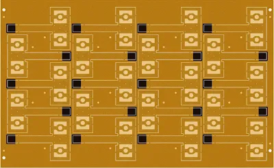 FPC tape placement on a flexible PCB panel