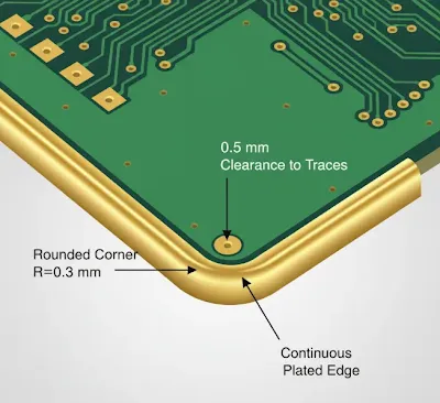 PCB with edge plating
